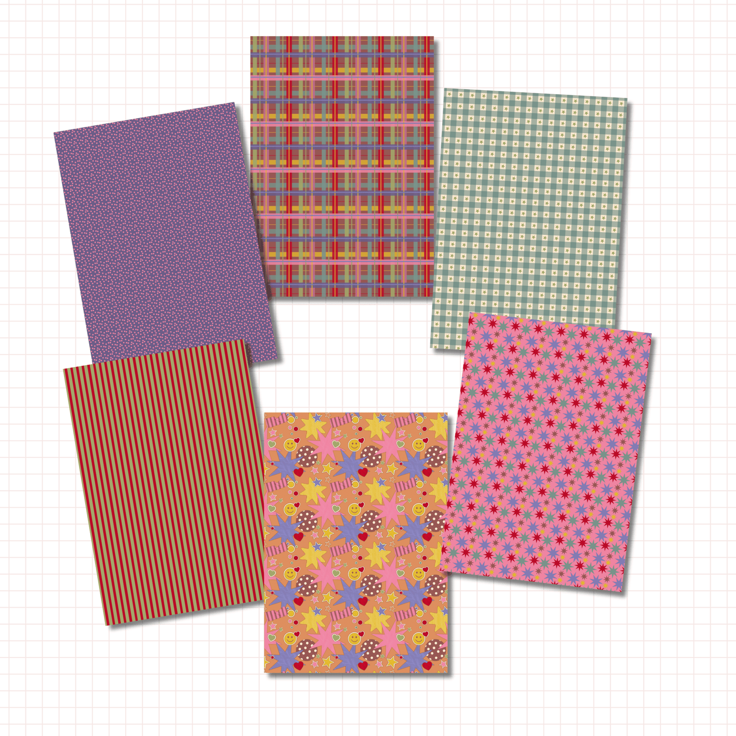 Retro Scrapbook Papers No.1