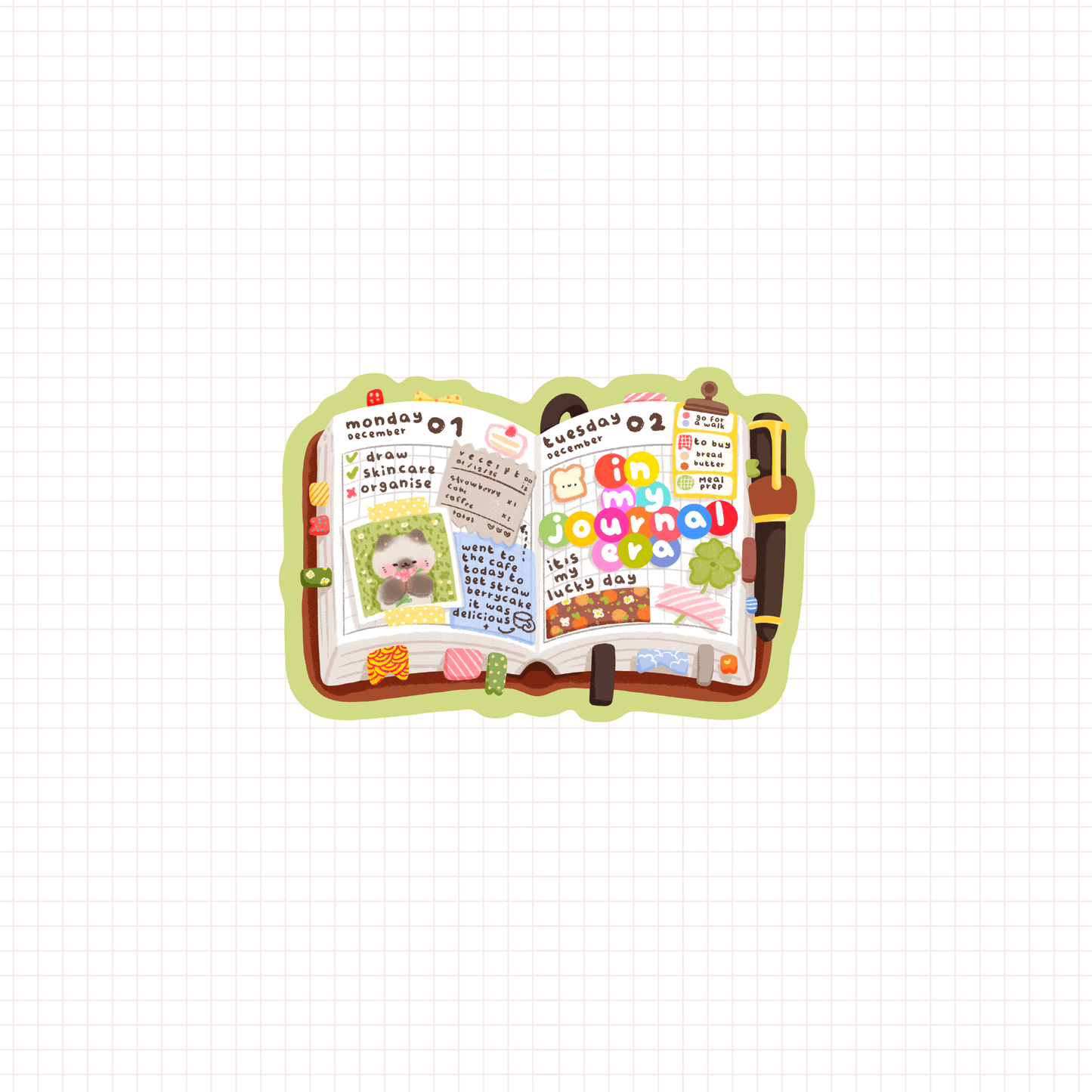 in my journal era die-cut sticker