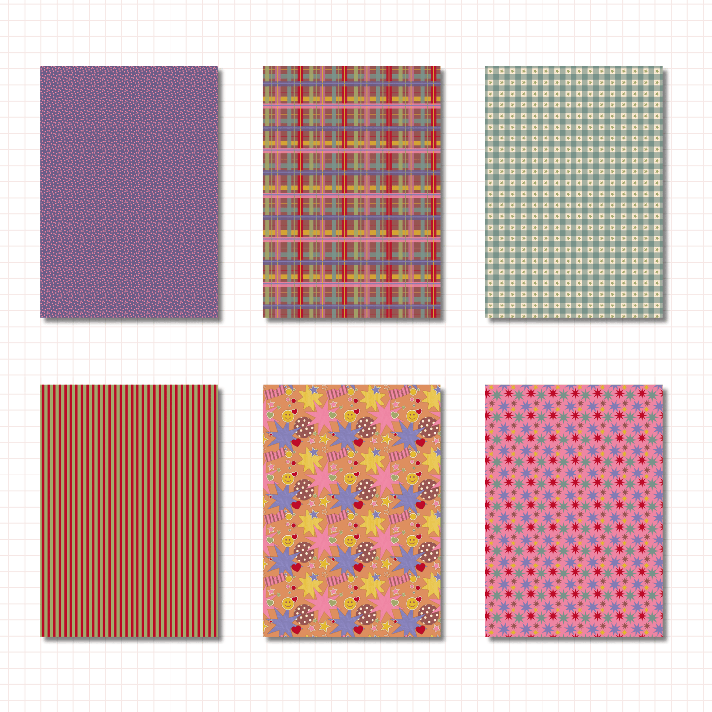 Retro Scrapbook Papers No.1