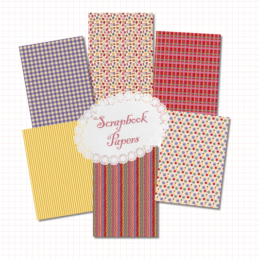Retro Scrapbook Papers No. 02