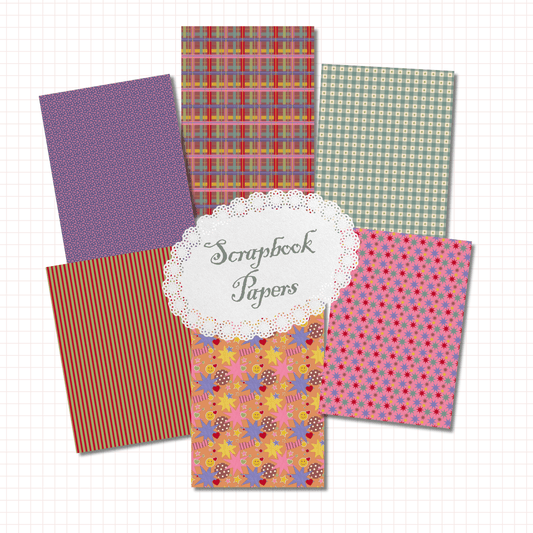 Retro Scrapbook Papers No.1