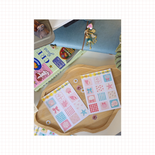 Coquette Sea Shells 2 Sticker Sheet