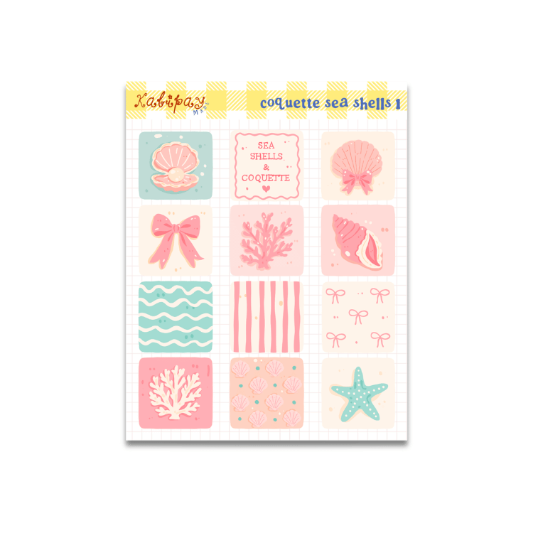 Coquette Sea Shells 1 Sticker Sheet