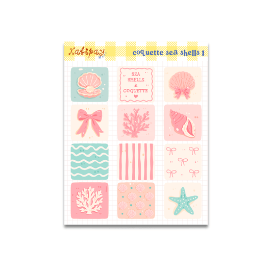 Coquette Sea Shells 1 Sticker Sheet