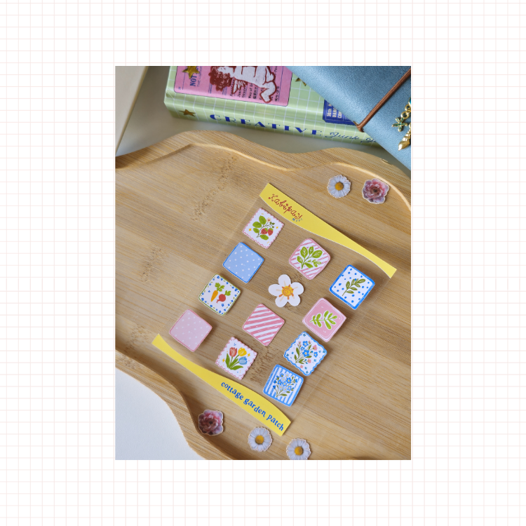 Cottage Garden Patch Clear Sticker Sheet