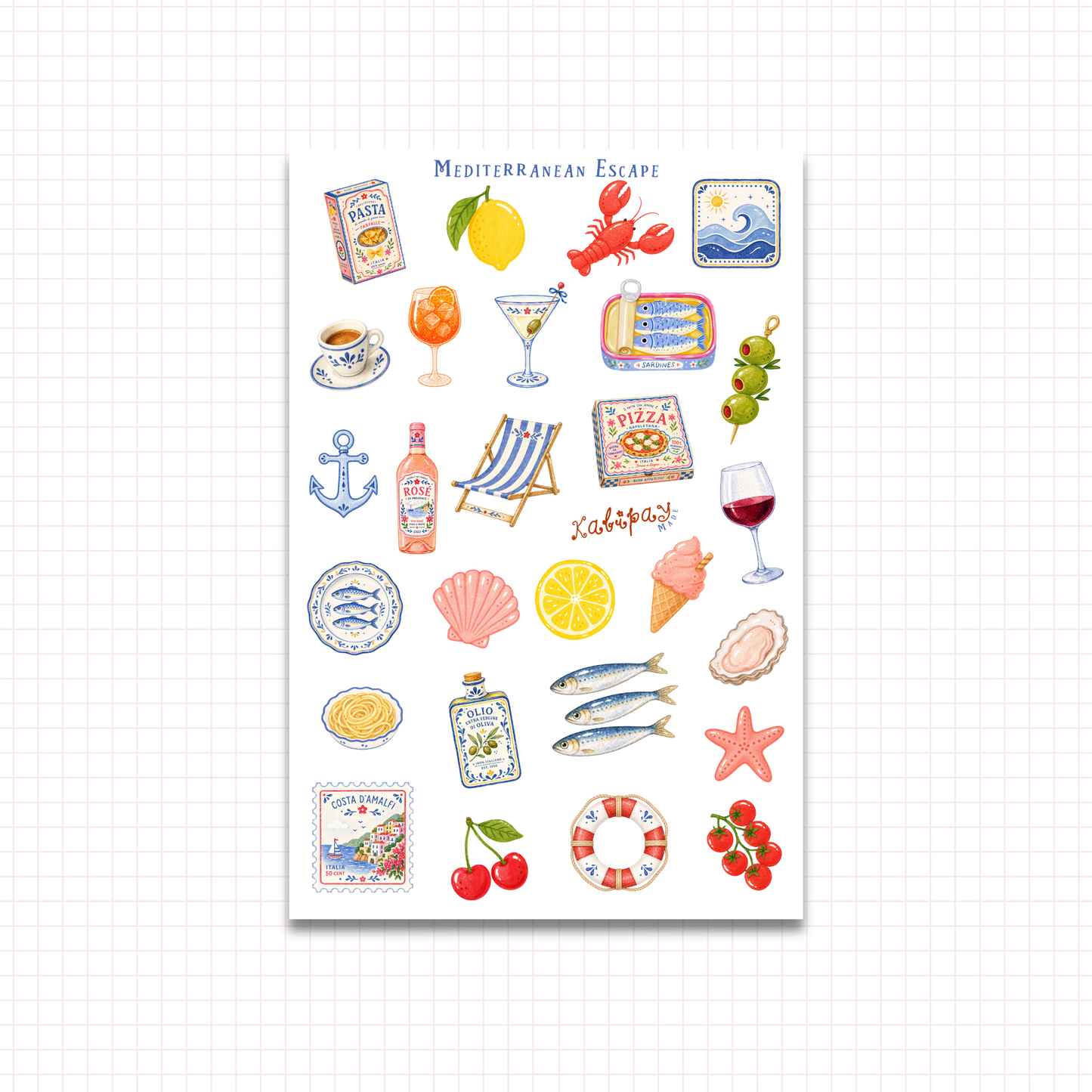 Mediterranean Escape Sticker Sheet