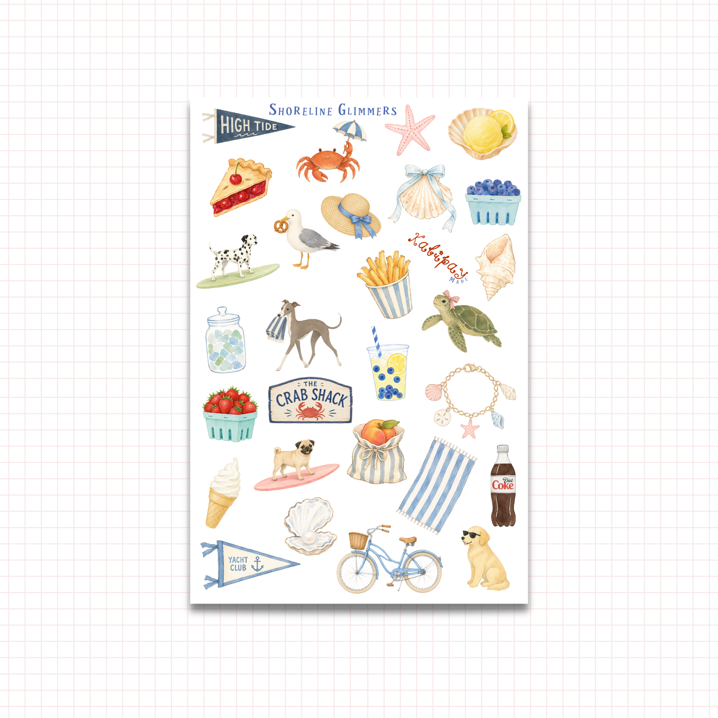 Shoreline Glimmers Sticker Sheet