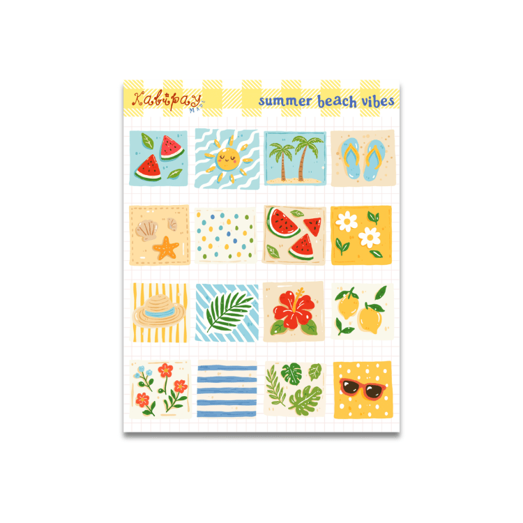 Summer Vibes Patch Sticker Sheet